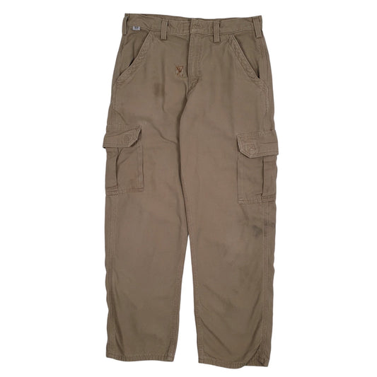Mens Beige Carhartt FRB240 Flame Retardent Cargo Trousers