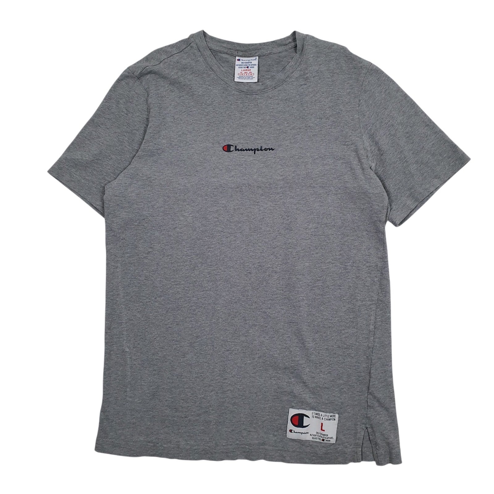 Mens Grey Champion  Short Sleeve T Shirt