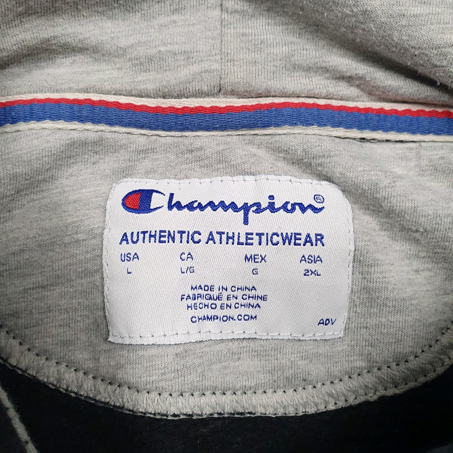 Mens Black Champion Spellout Hoodie Jumper