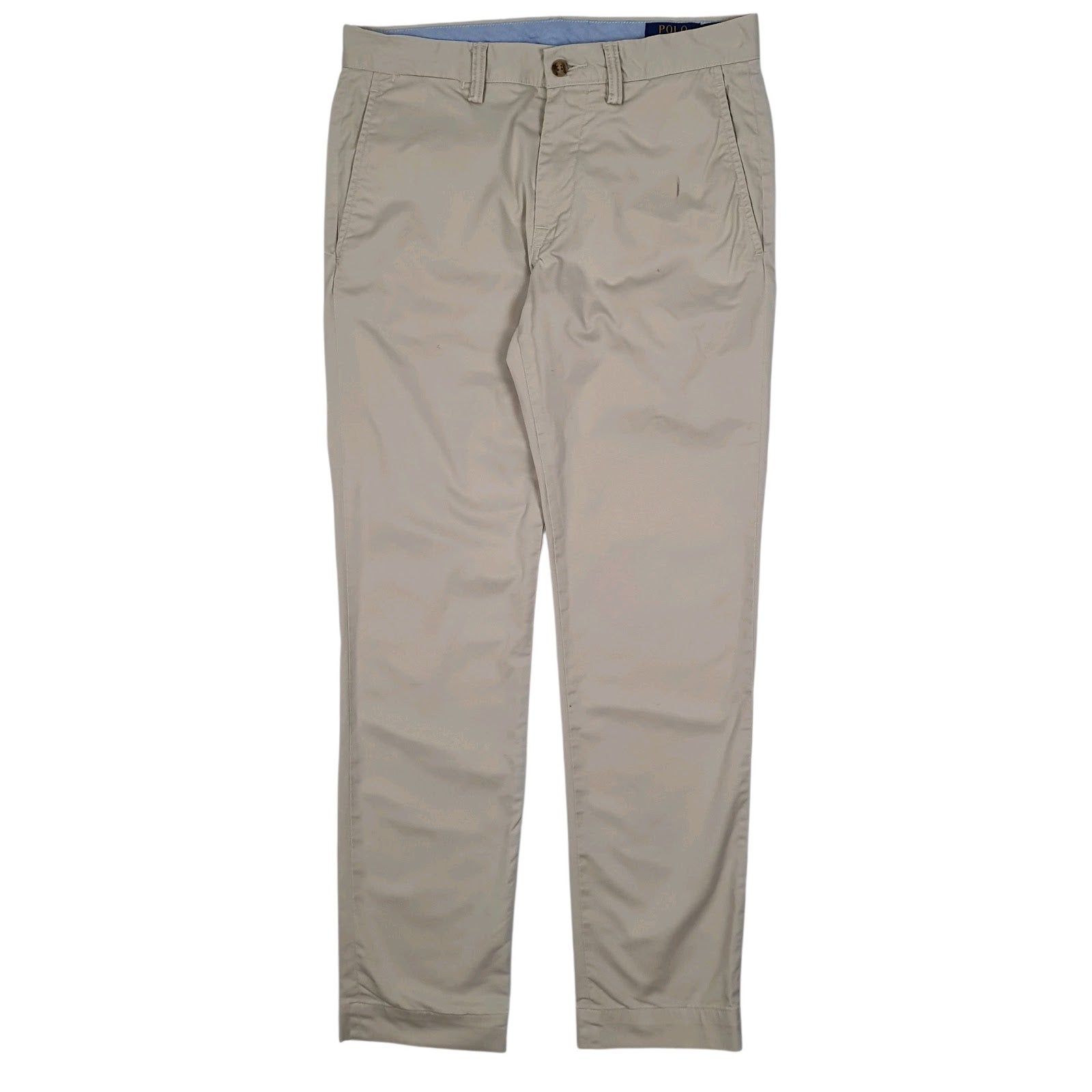 Mens Cream Polo Ralph Lauren Stretch Slim Fit Chino Trousers