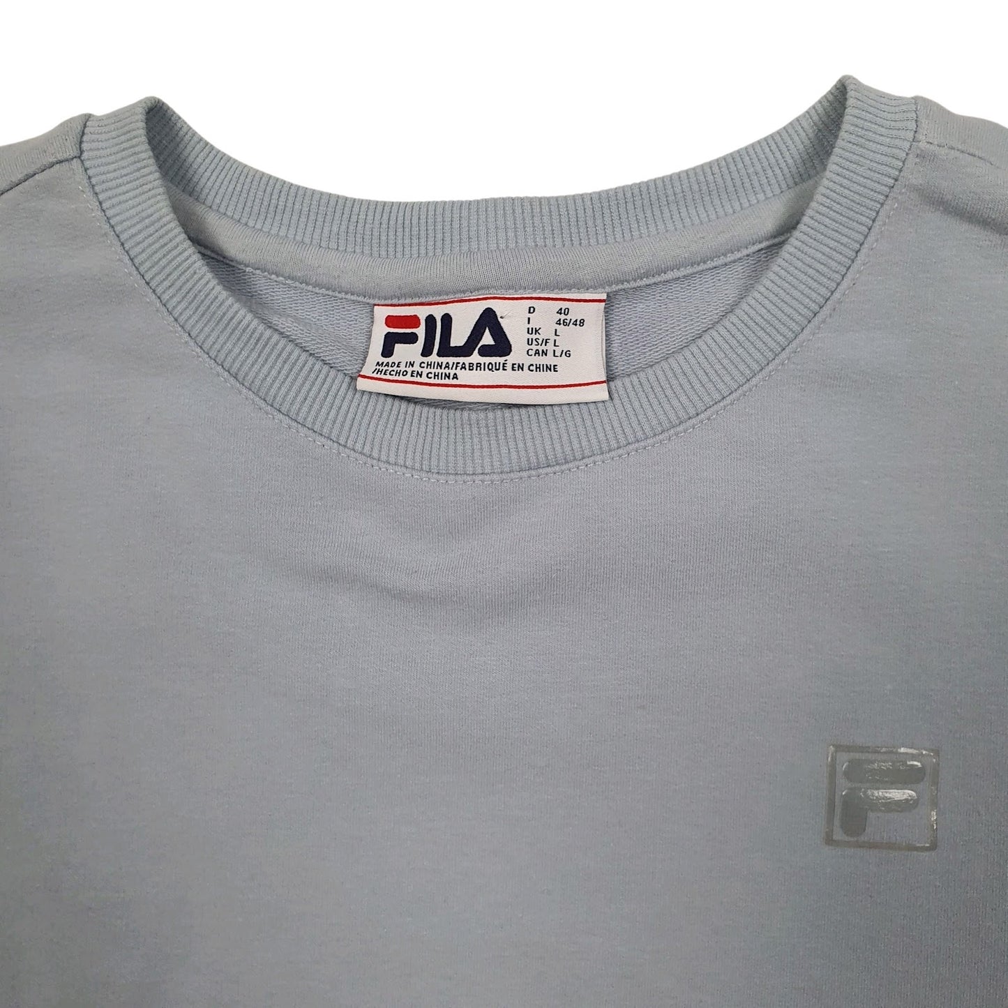 Womens Blue Fila  Crewneck Jumper