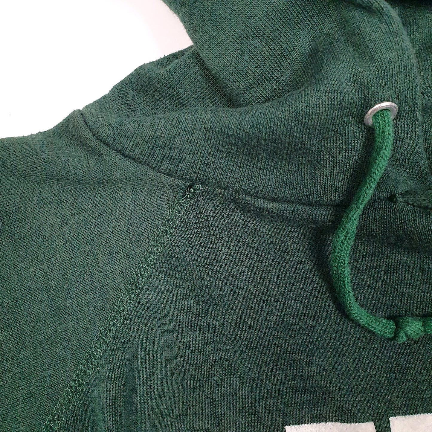 Mens Green H.Wolf & Sons Vintage 80s Made In USA Ohio University Hoodie Jumper