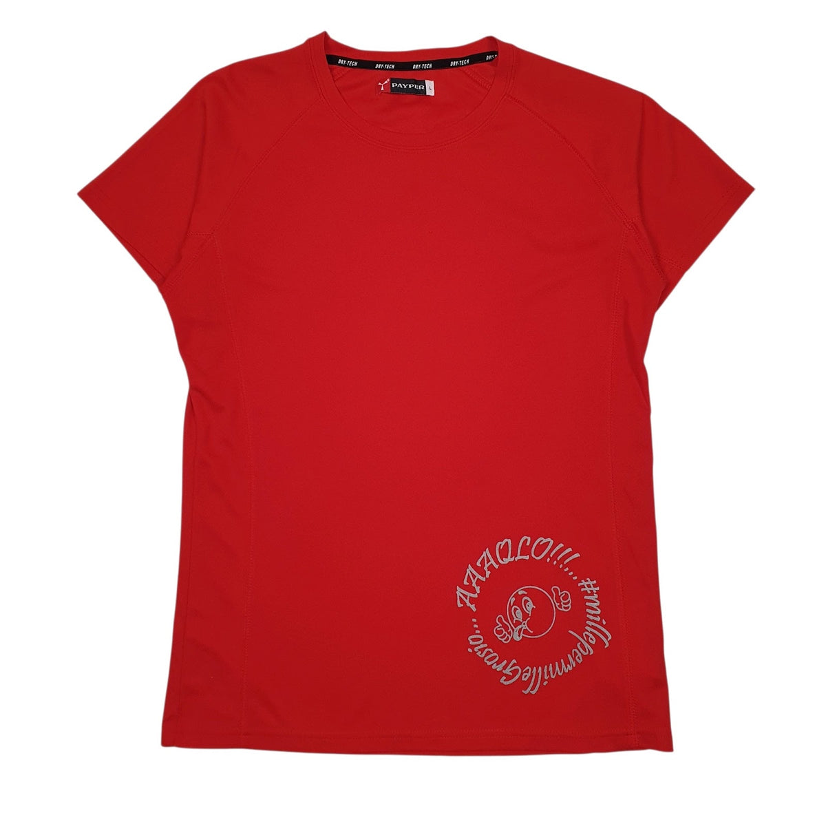 Mens Red Payper Active Wear Dry-Tech Short Sleeve T Shirt
