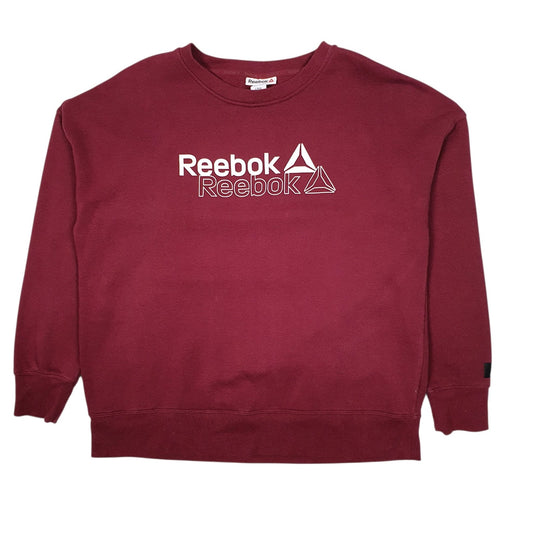 Mens Burgundy Reebok  Crewneck Jumper