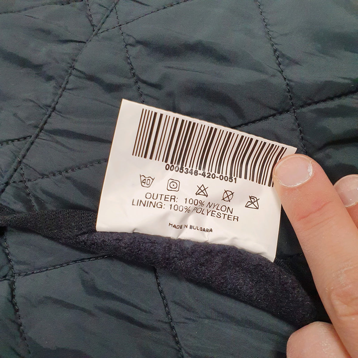 Mens Black Barbour Polarquilt Quilted  Coat