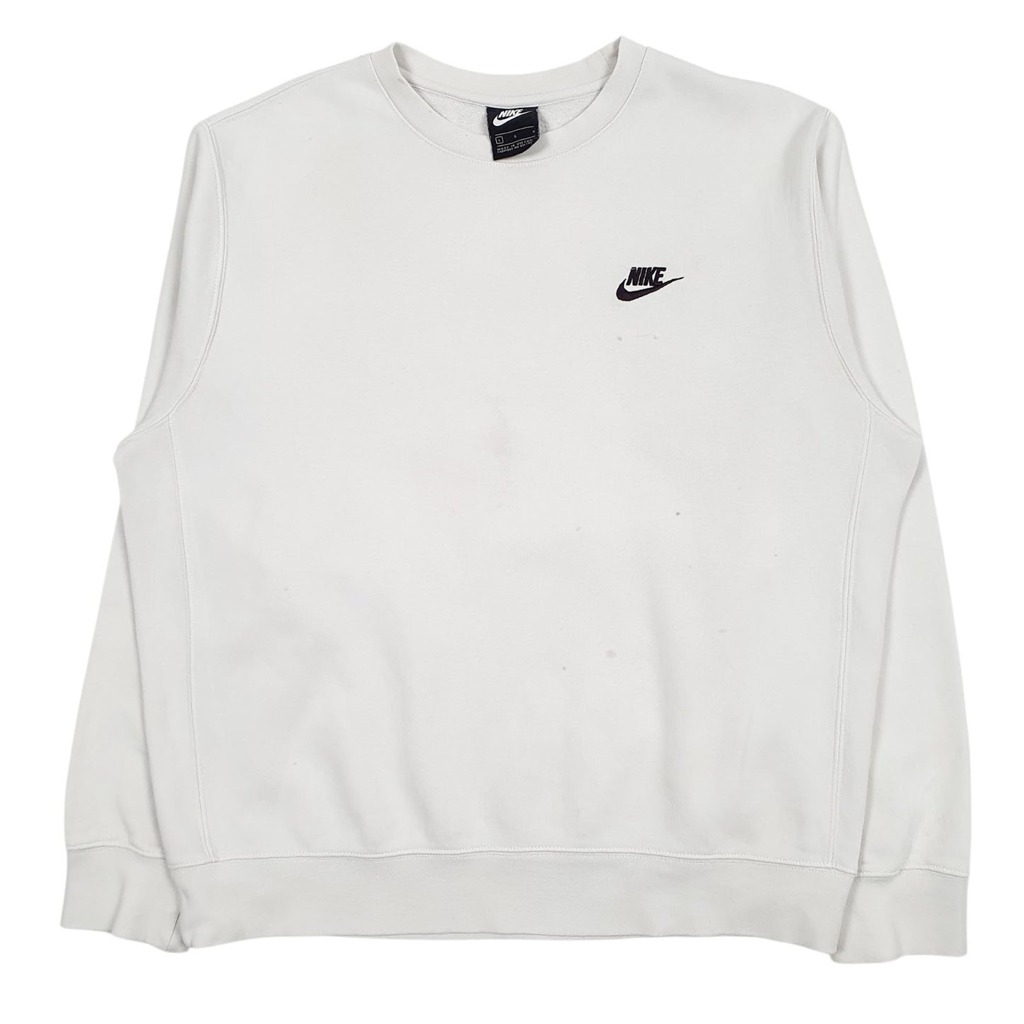 Mens White Nike  Crewneck Jumper