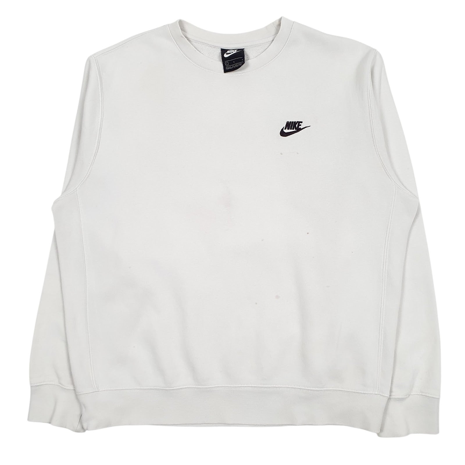 Mens White Nike  Crewneck Jumper