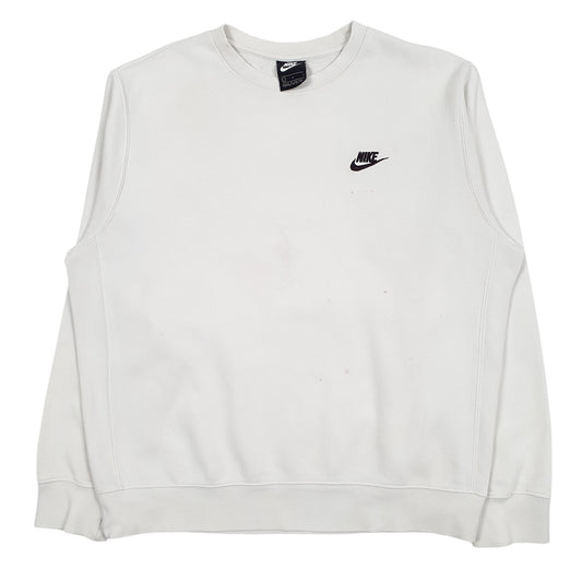 Mens White Nike  Crewneck Jumper