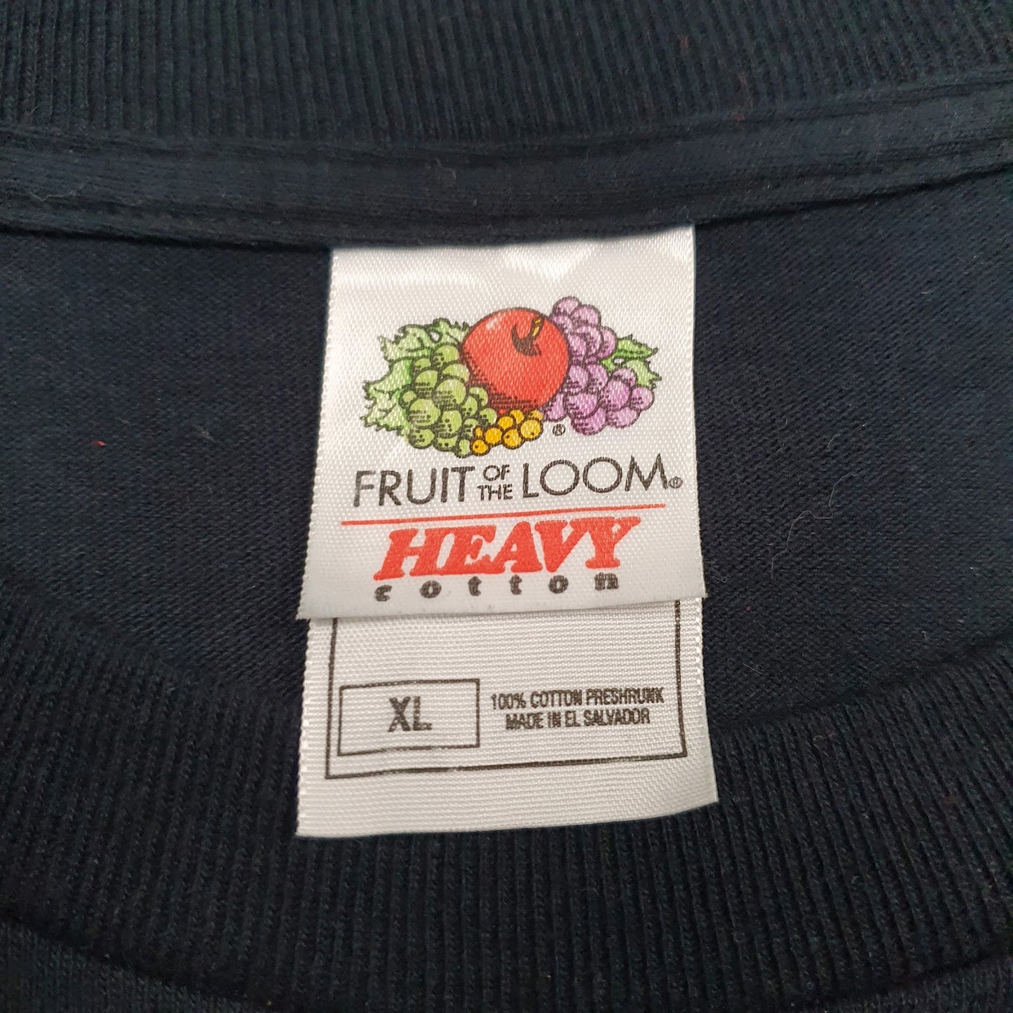Mens Black Fruit Of The Loom Fat Cats  T Shirt