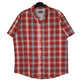 Mens Red Eddie Bauer Walking Hiking Long Sleeve Shirt