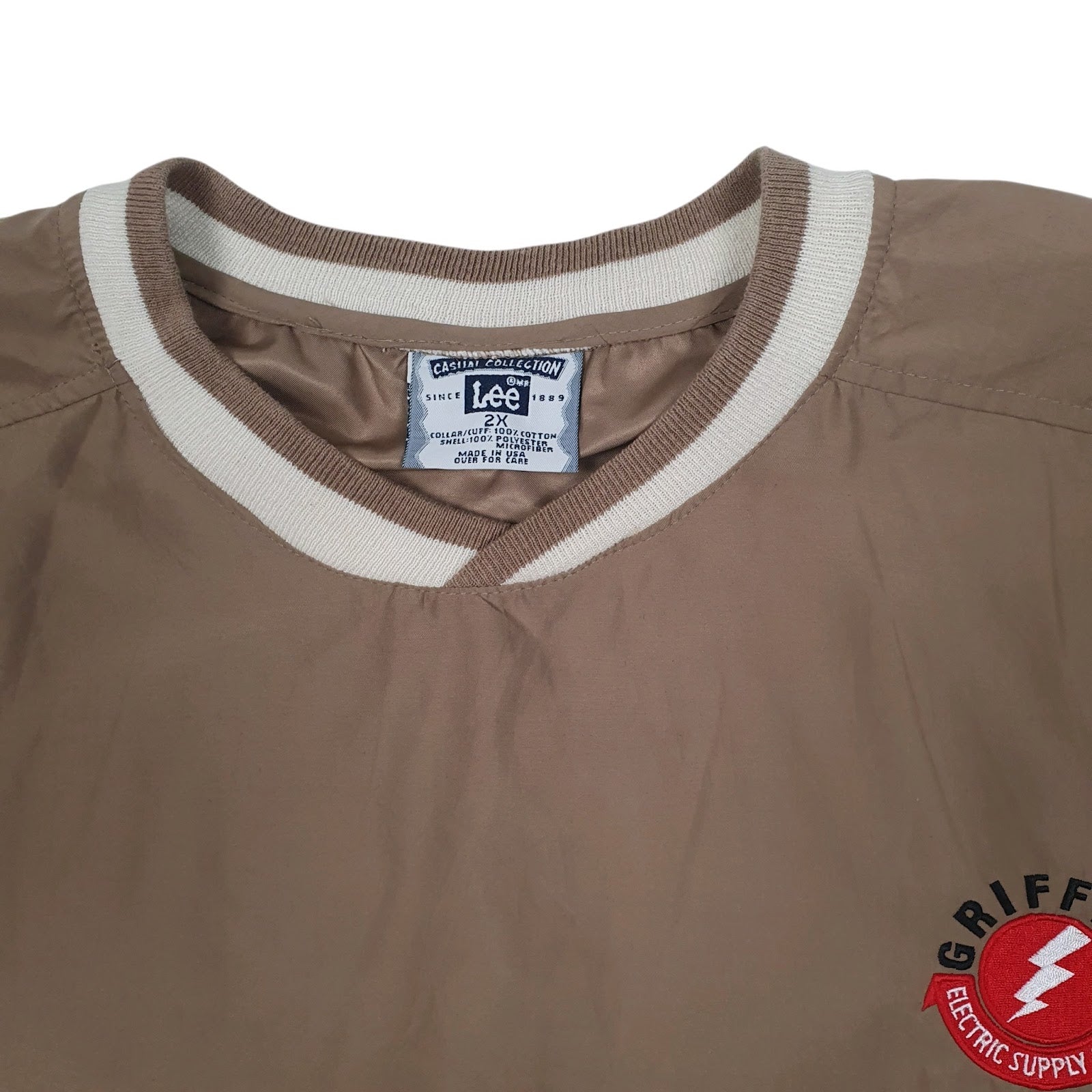 Mens Brown Lee Vintage 90s Made In USA Pullover  Coat