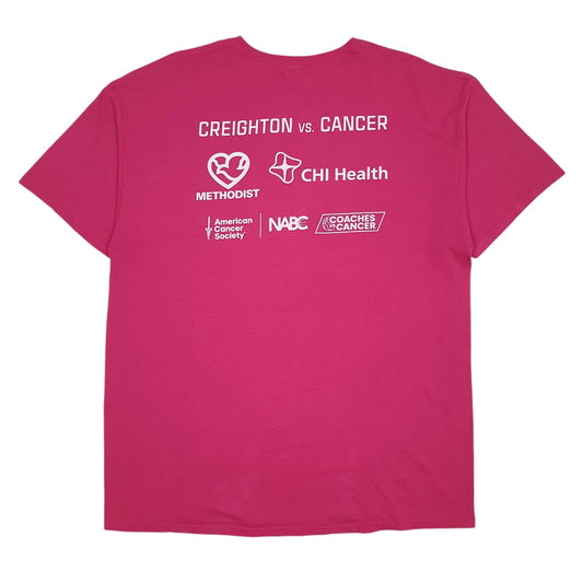 Mens Pink Jerzees Creighton Basketball  T Shirt