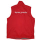 Mens Red Kariban Fleece Lined  Coat