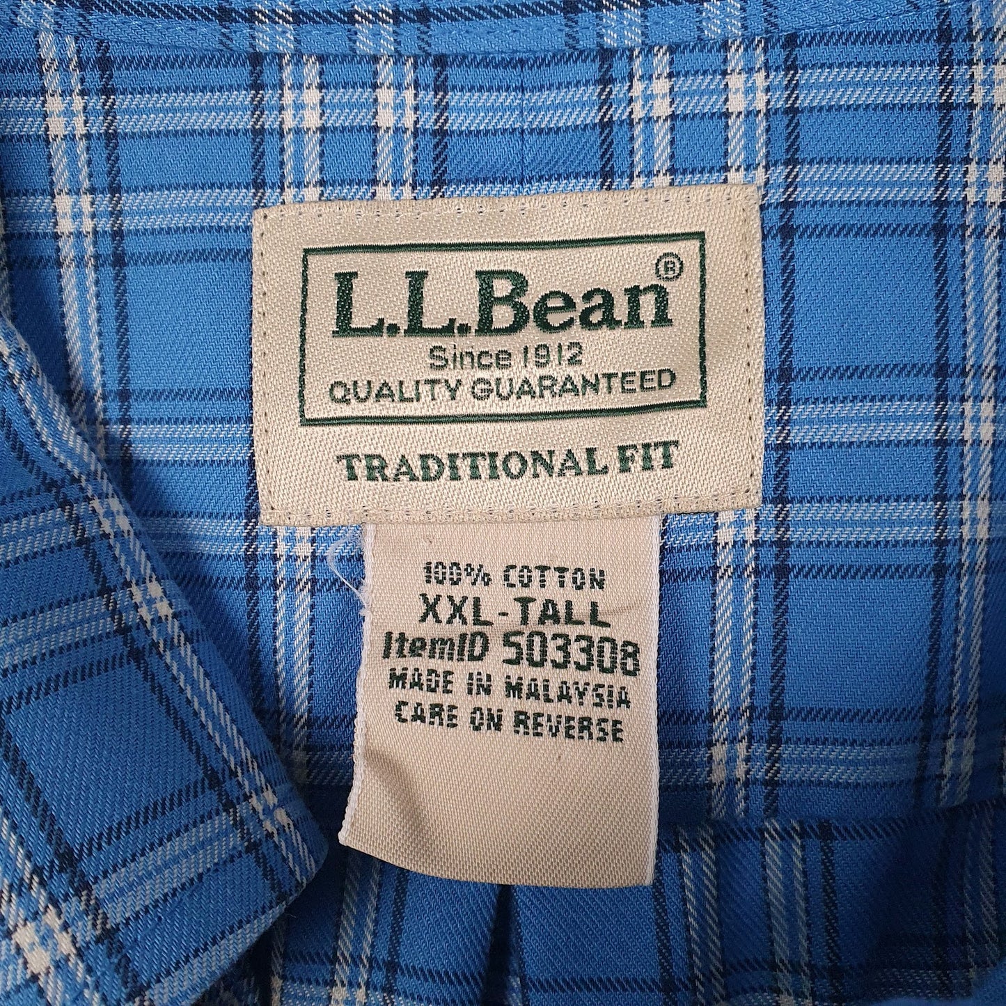 Mens Blue L.L.Bean   Shirt