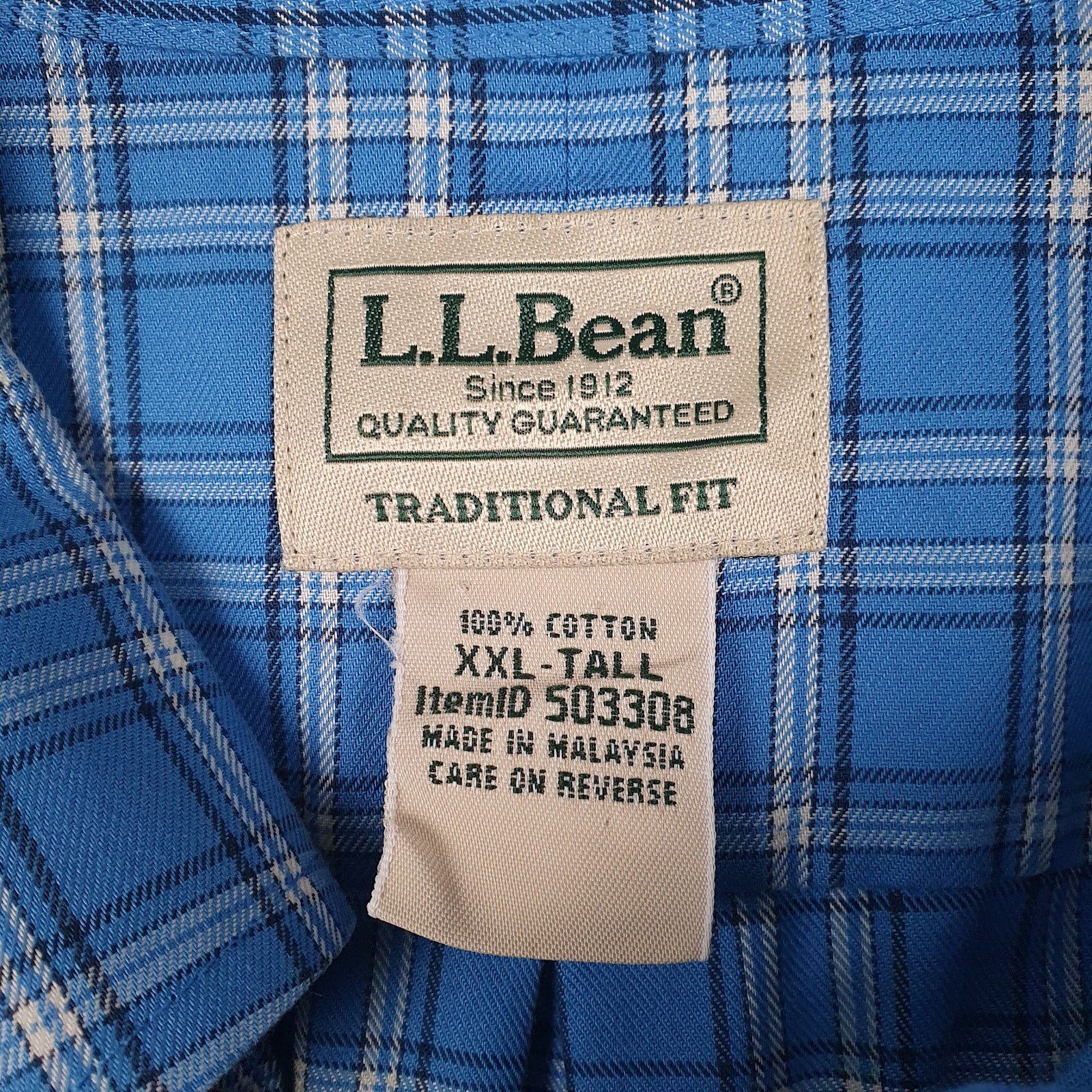 Mens Blue L.L.Bean   Shirt