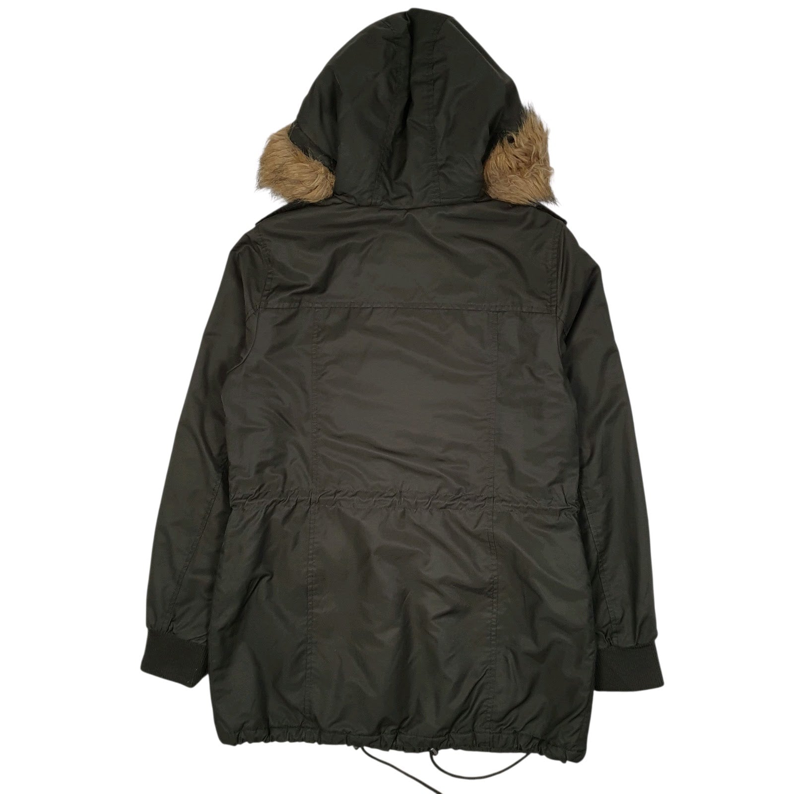 Mens Green Levis Sherpa Lined Hoodie Coat