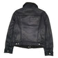 Womens Black Levis Faux Leather Suede  Coat