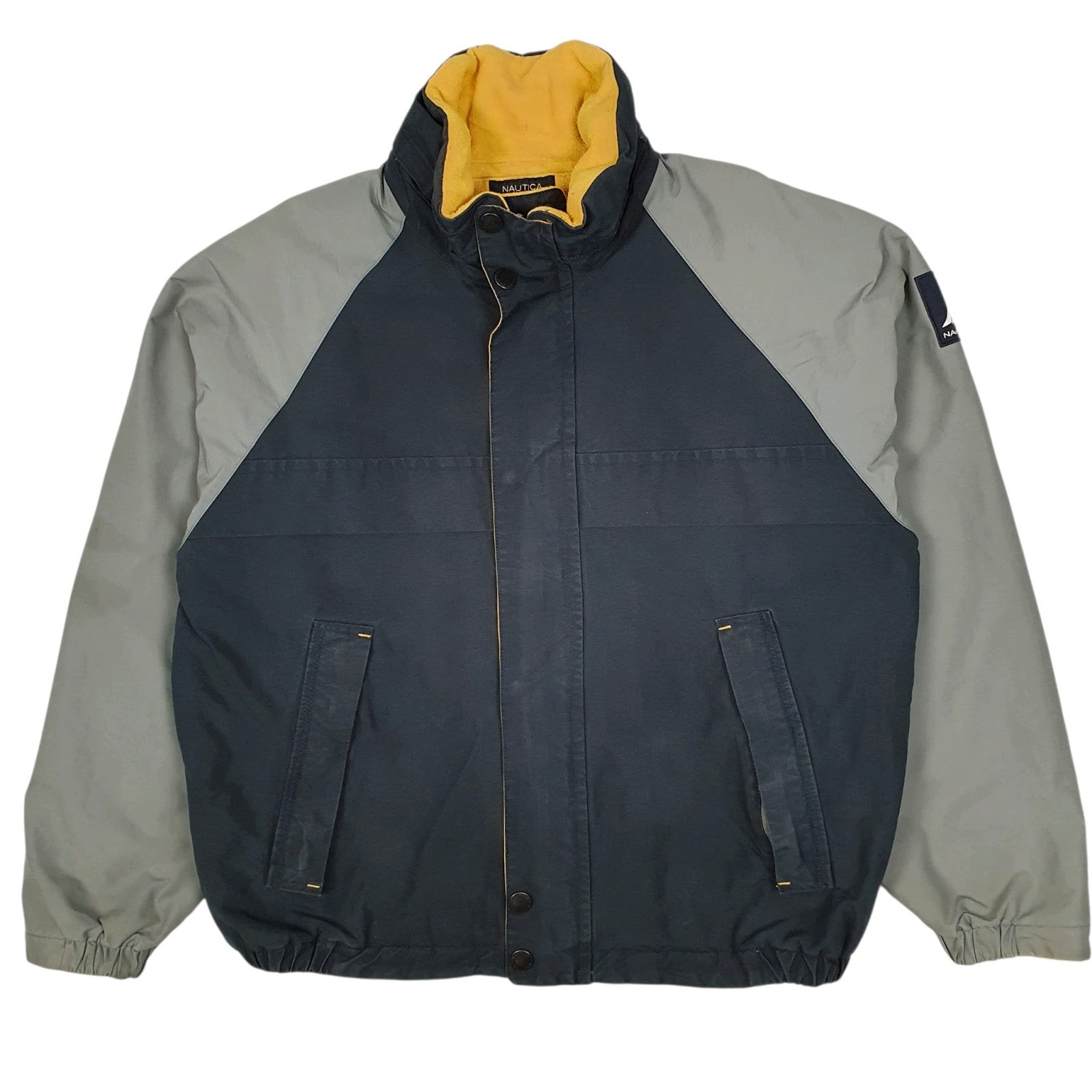 Mens Navy Nautica Fleece Lined Windbreaker  Coat