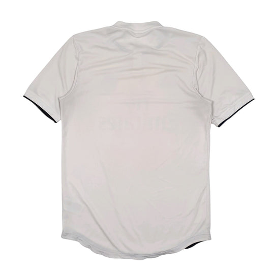 Mens White Adidas Real Madrid FC Football Jersey 2018-19  T Shirt