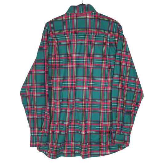 Mens Green Bailo Vintage 90s Flannel  Shirt