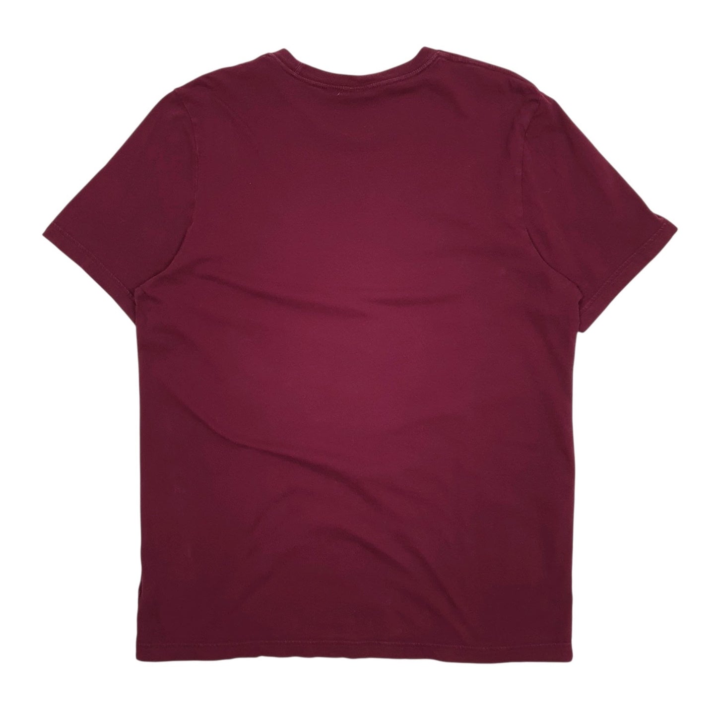 Mens Burgundy Adidas   T Shirt