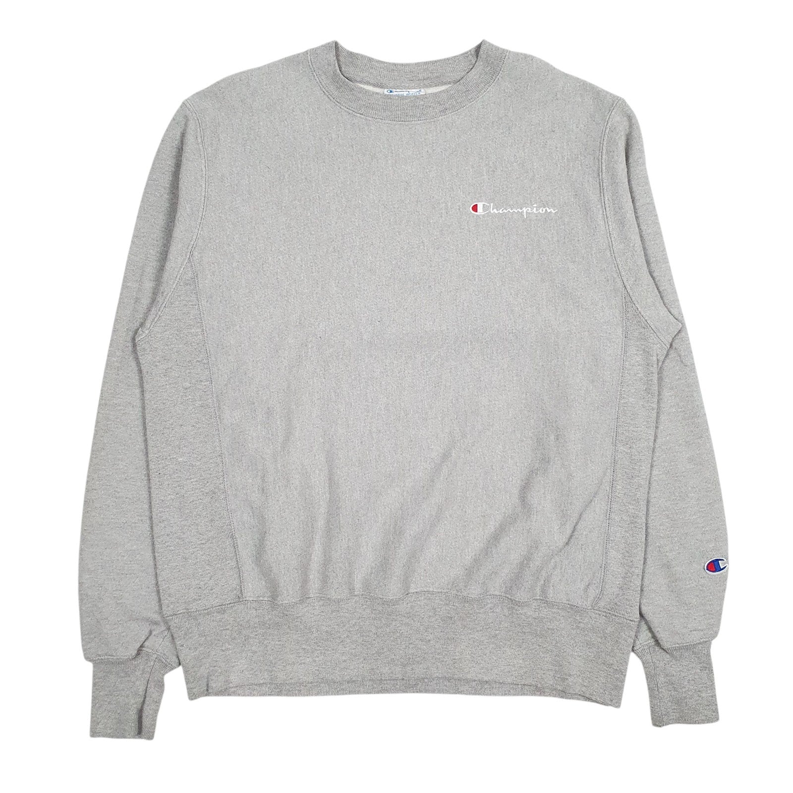 Mens Grey Champion Reverse Weave Crewneck Jumper