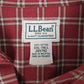 Mens Red L.L.Bean Flannel  Shirt