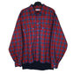 Mens Red Mariella Plaid Flannel Vintage 90s Long Sleeve Shirt