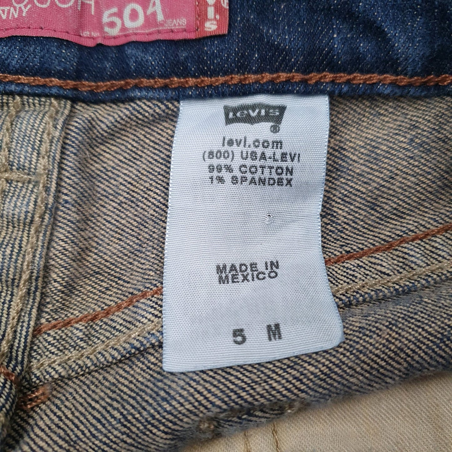 Womens Blue Levis 504  Shorts