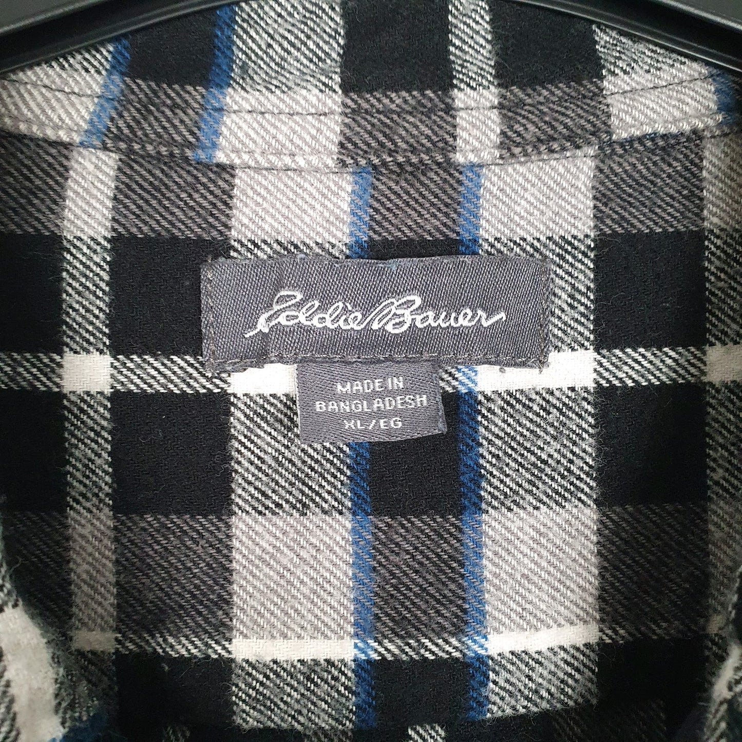 Mens Grey Eddie Bauer Flannel  Shirt