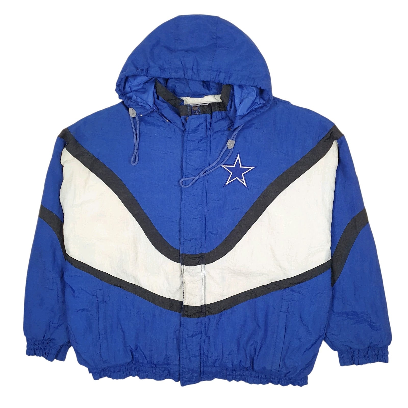 Mens Blue Apex One Pro Line Dallas Cowboys NFL Vintage 90s Full Zip Coat