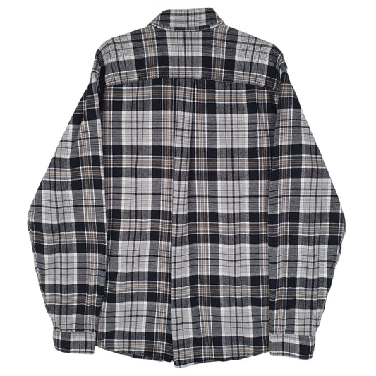 Mens Grey Eddie Bauer Flannel  Shirt