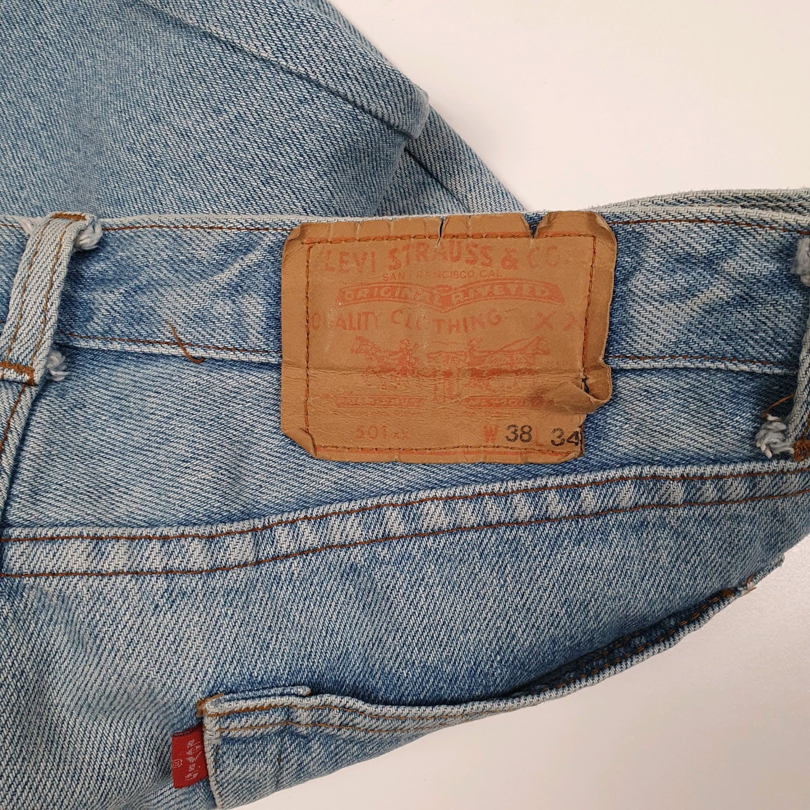 Mens Blue Levis Vintage 90s Cardigan Jeans