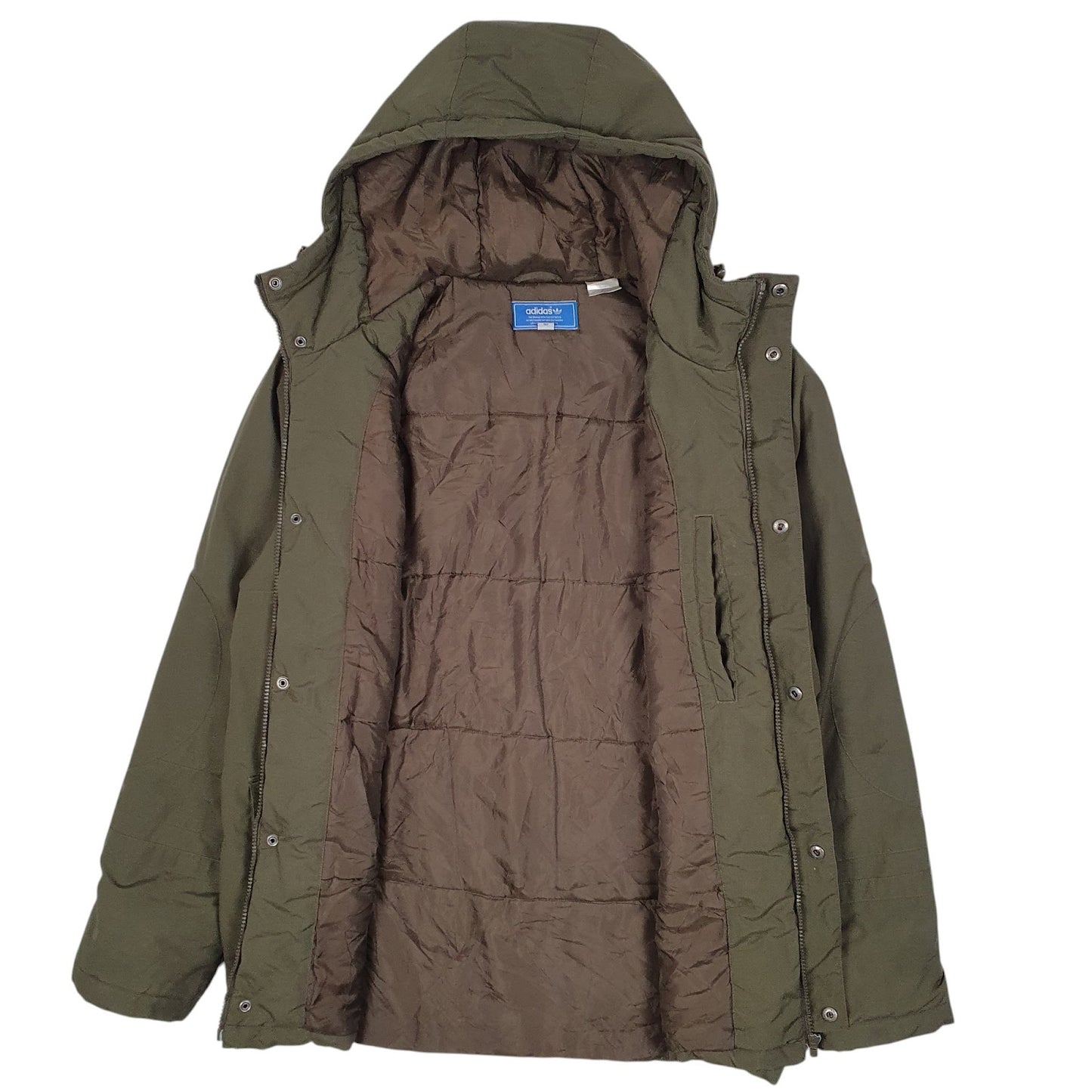 Mens Green Adidas Parka Sample Crewneck Coat