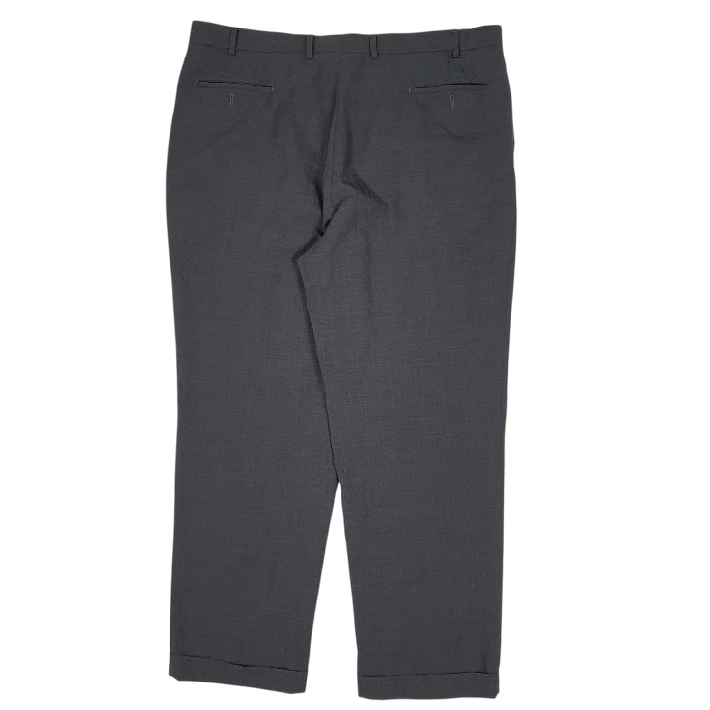 Mens Grey Ralph Lauren Double Pleated  Trousers