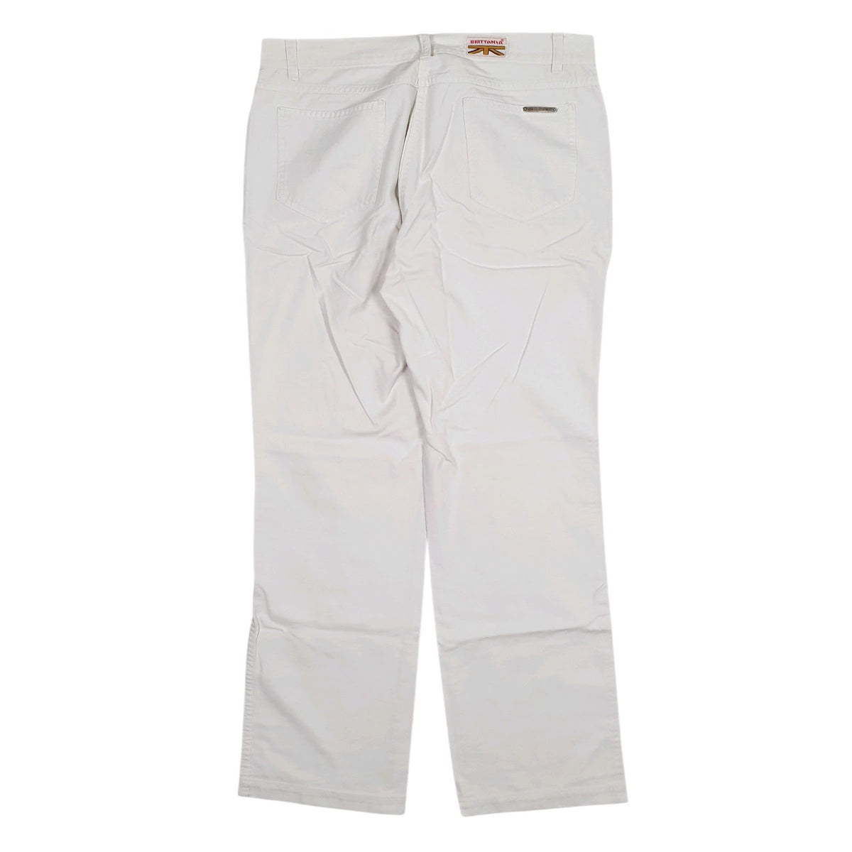 Mens White Brittania   Trousers