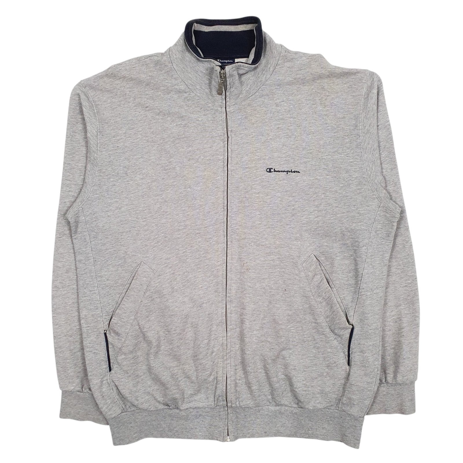Mens Grey Champion  Full Zip Jumper