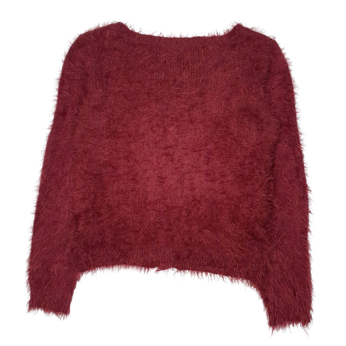 Womens Red Chic Muse Fluffy Cardigan Jumper
