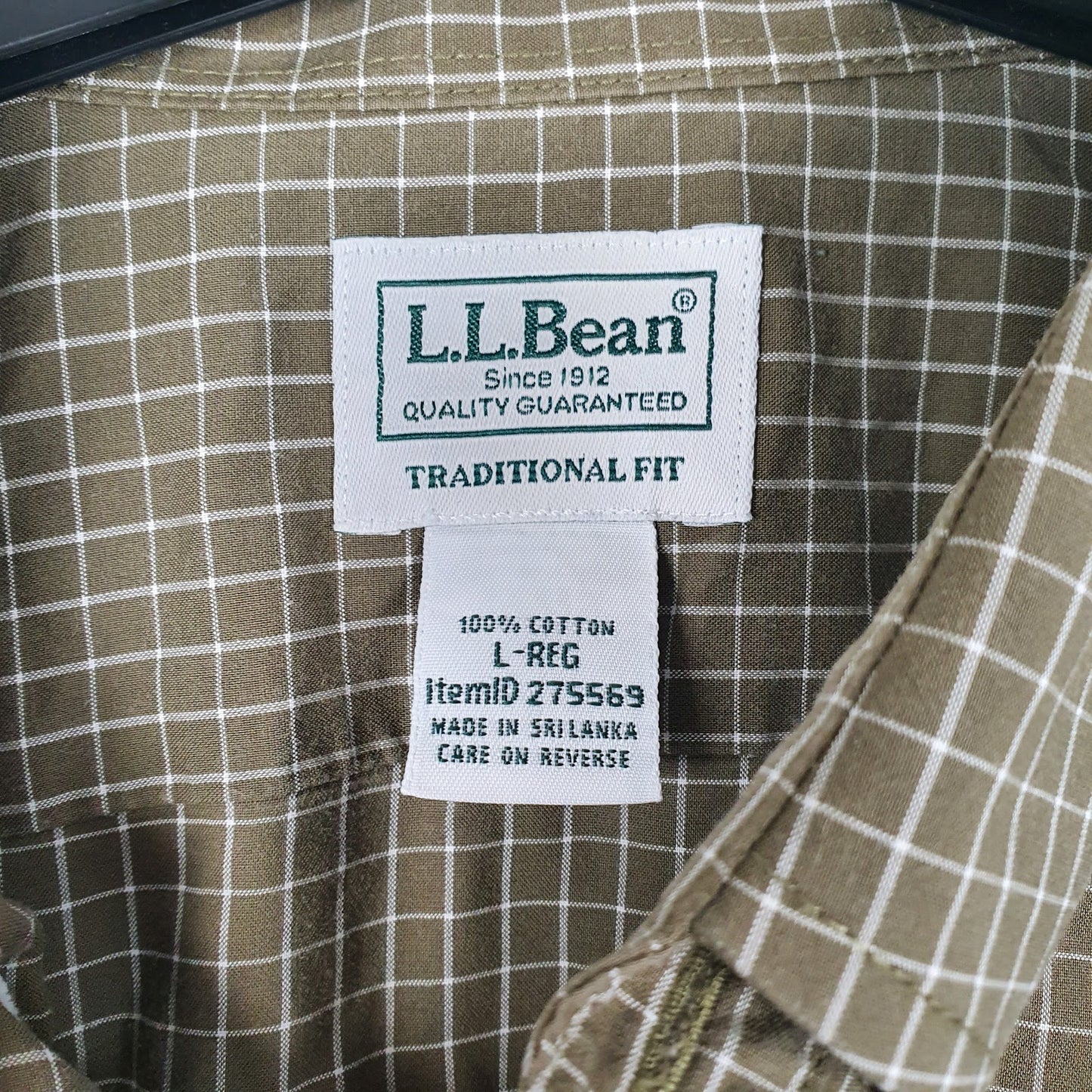 Mens Green L.L.Bean   Shirt