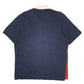 Mens Navy Fila  Hoodie Polo Shirt