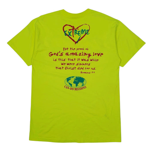 Mens Yellow Gildan Extreme God Bible  T Shirt