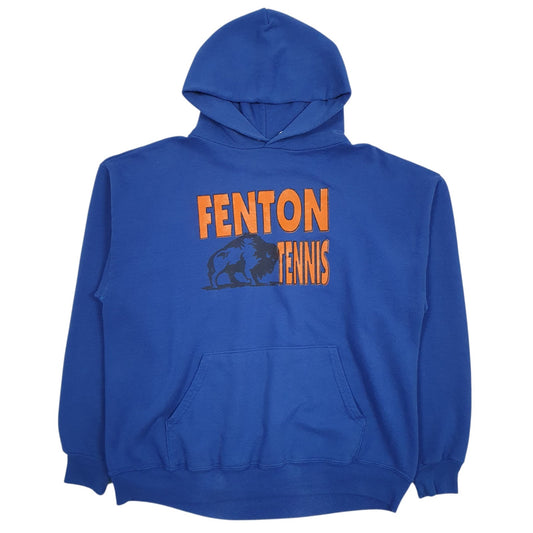 Mens Blue Jerzees Fenton Tennis Hoodie Jumper