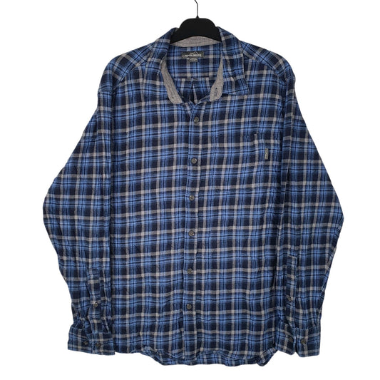 Mens Blue Eddie Bauer Flannel Long Sleeve Shirt