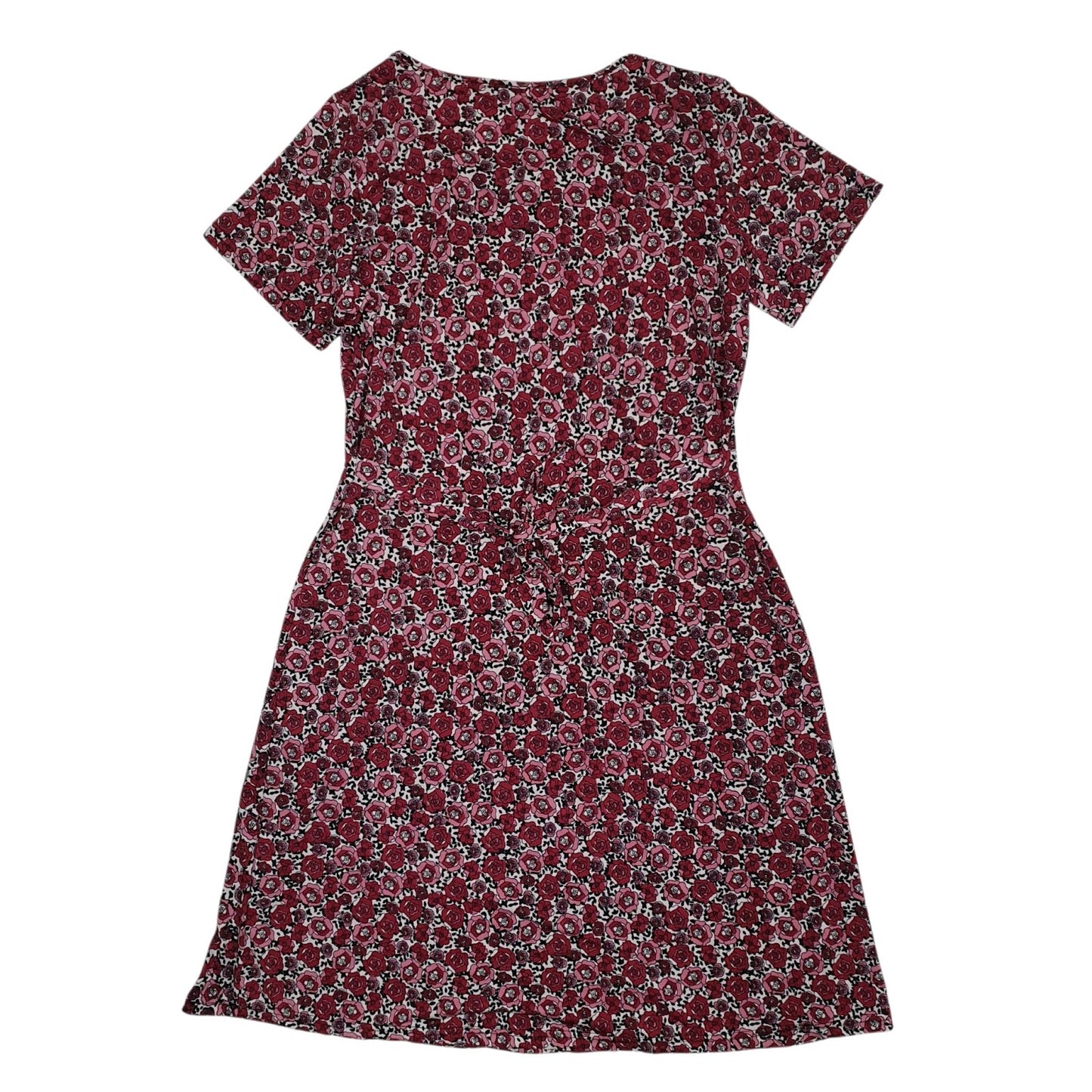 Womens Red Unbranded Floral Rose  Dress