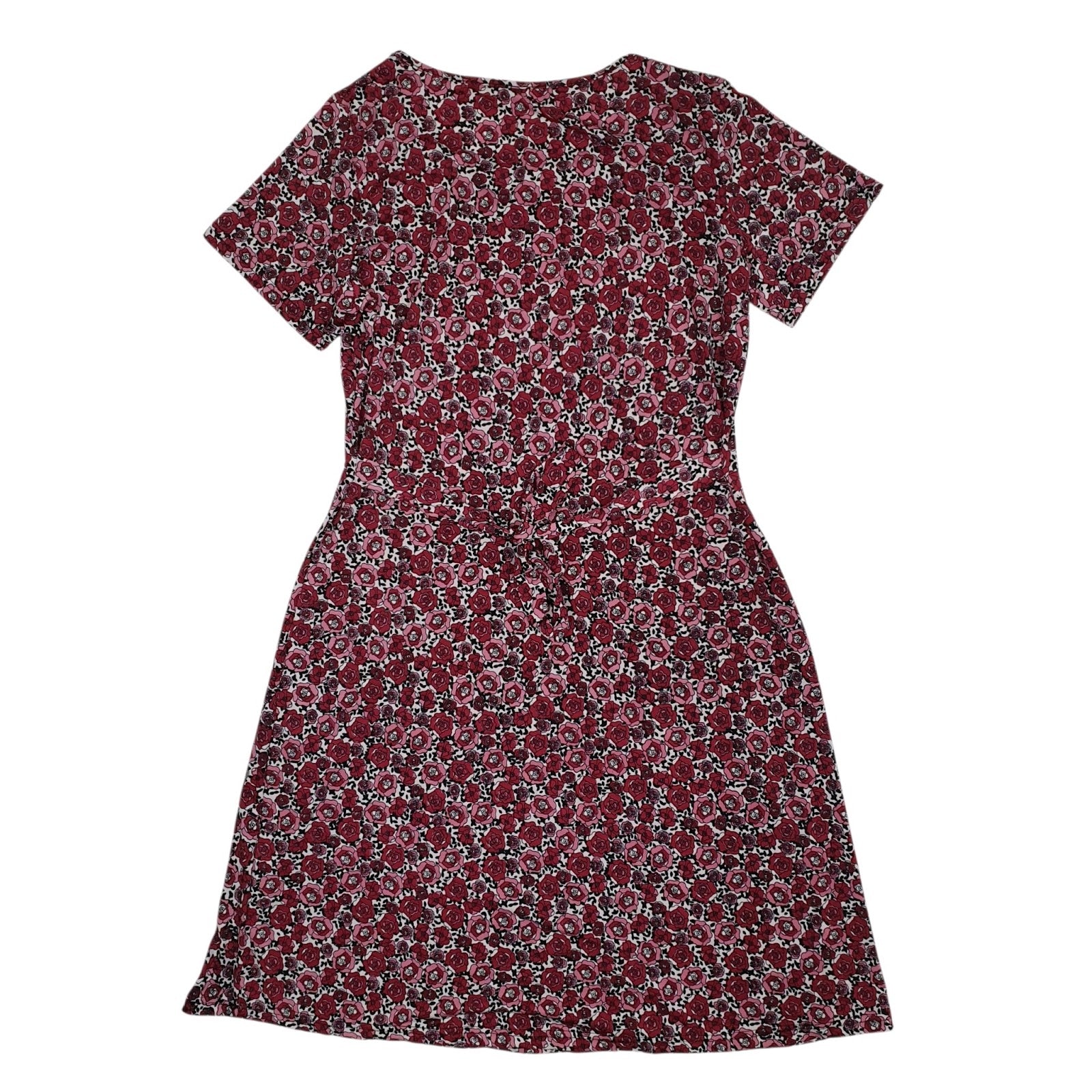 Womens Red Unbranded Floral Rose  Dress
