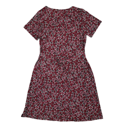 Womens Red Unbranded Floral Rose  Dress