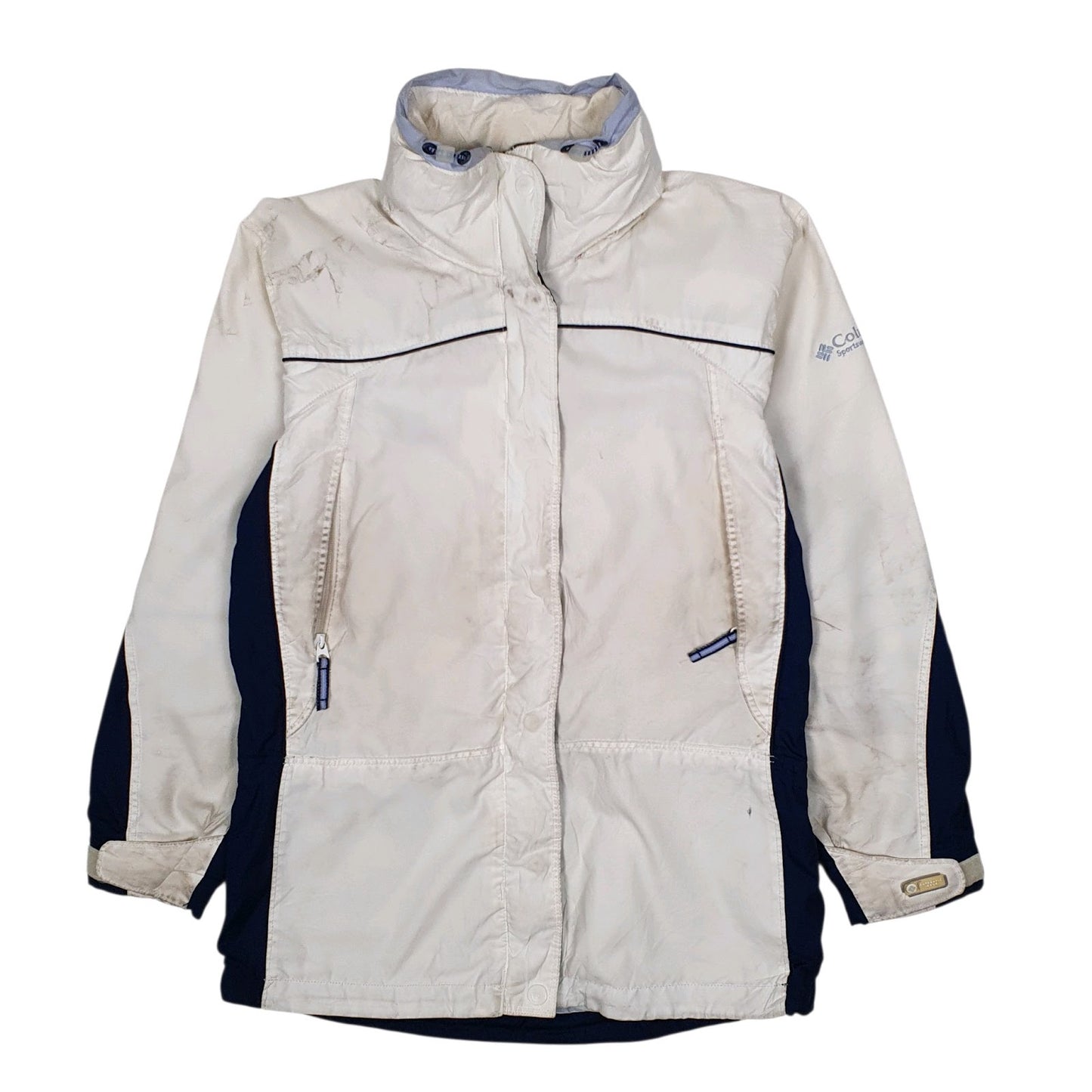 Womens White Columbia Sportswear Company  Full Zip Coat