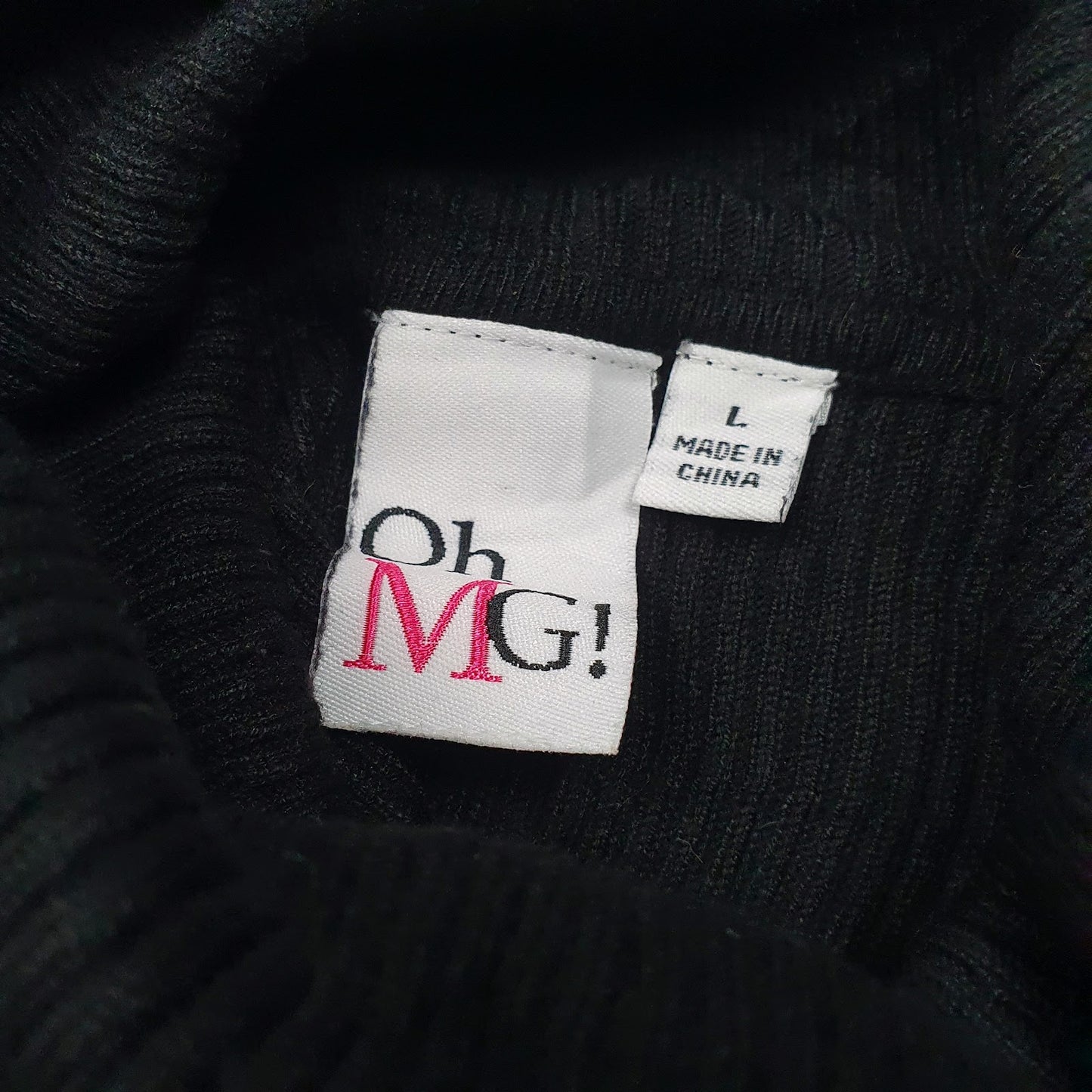 Womens Black Oh MG  Turtle Neck Jumper