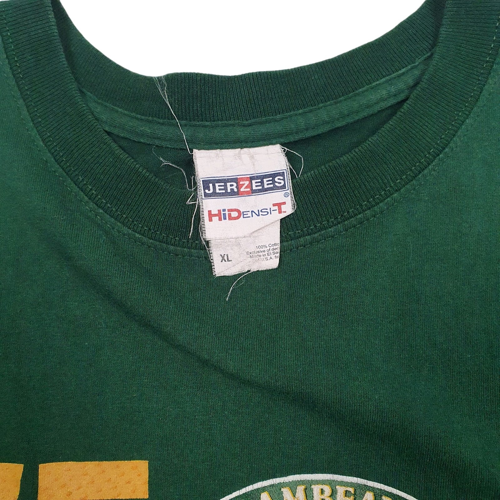 Mens Green Jerzees Green Bay Packers NFL Vintage 2000s  T Shirt