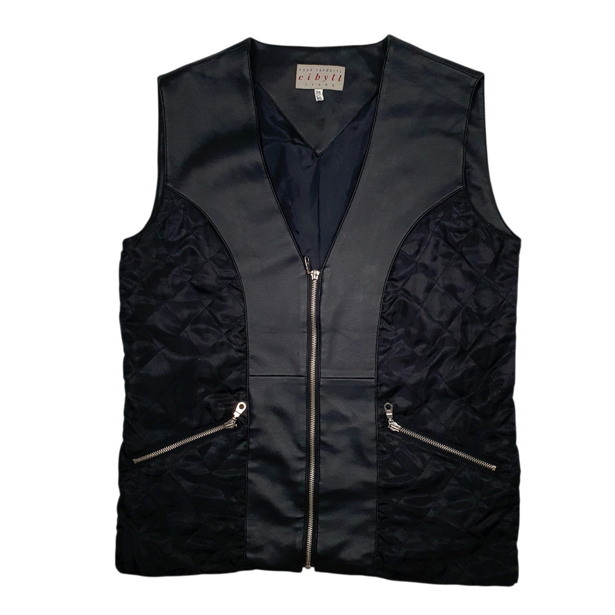 Mens Black Cibyll Jeans Waistcoat Vest  Coat